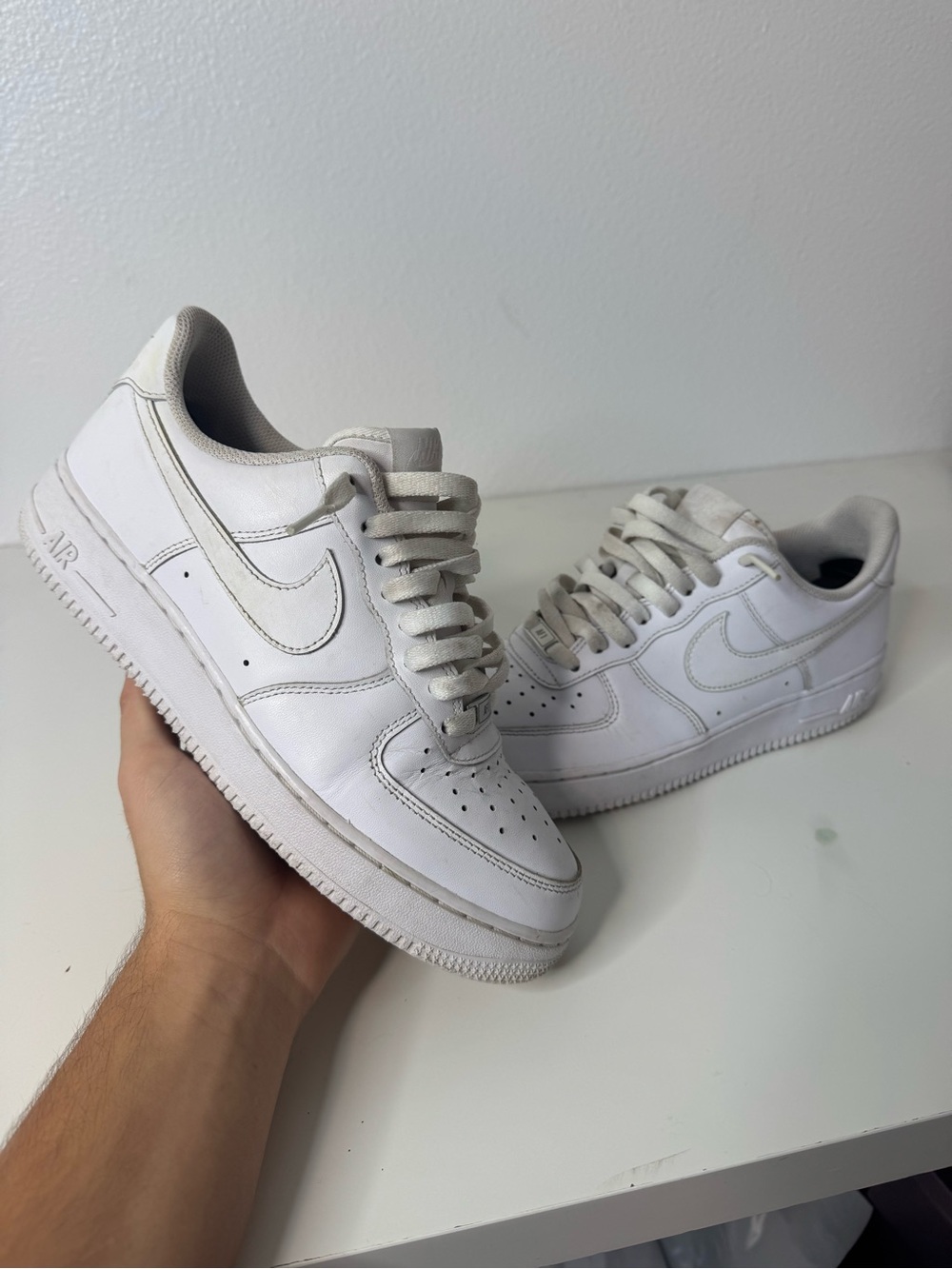 Nike Air Force 1 Low Mens White Leather Sneakers CW2288-111 Size 8